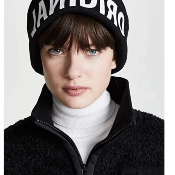 Think Royln Black sleek polyester beanie H… evil-hothead-beanie-black.jpg?  main image 4